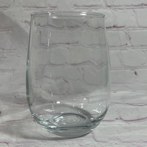 Isaac Mizrahi Merlot Stemless Glass Goblet Set - Picture 6 of 6